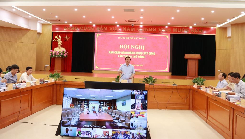 Ban Chấp hành Đảng bộ Bộ Xây dựng tổ chức Hội nghị lần thứ ba (mở rộng) nhiệm kỳ 2020-2025